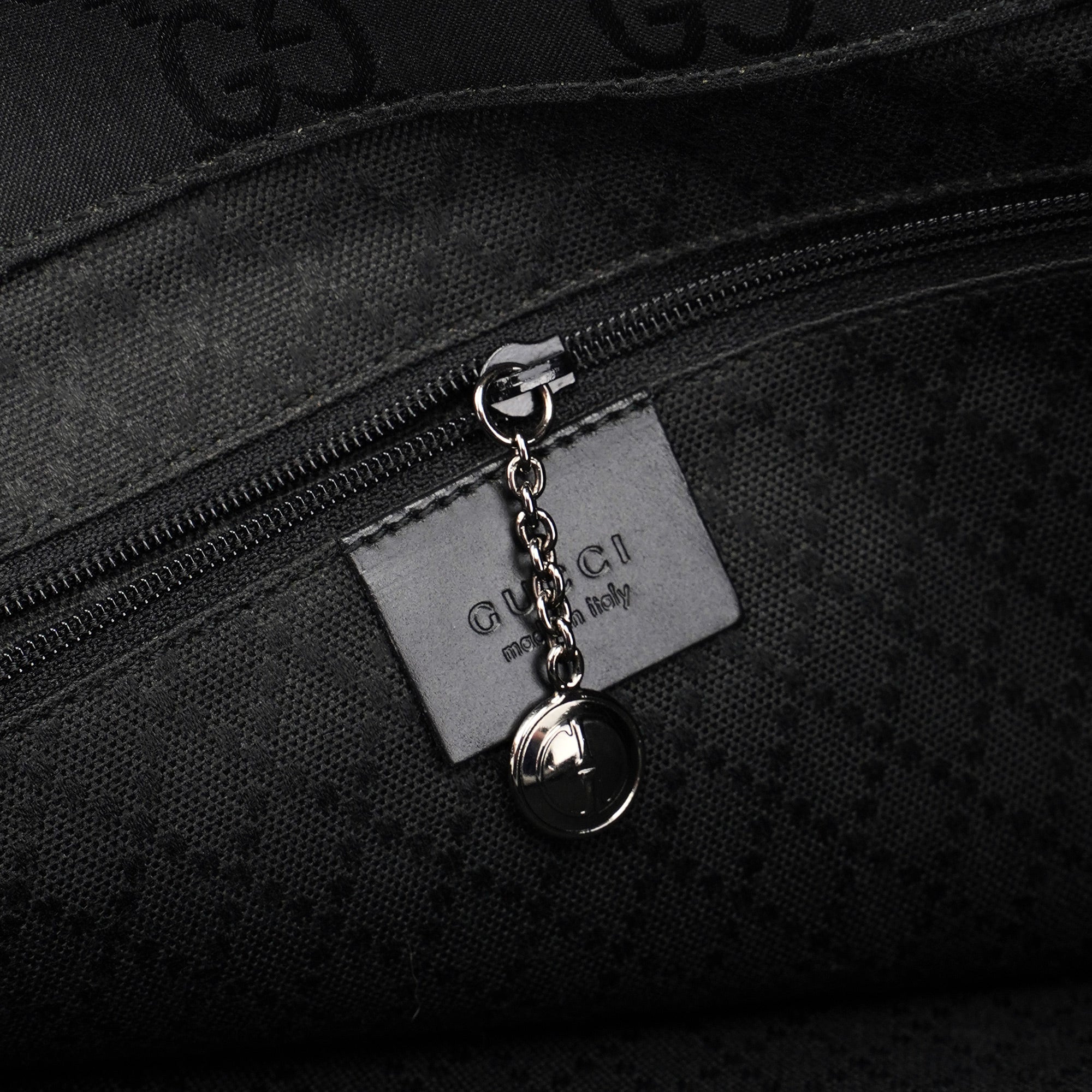 Black GG Bamboo Tote