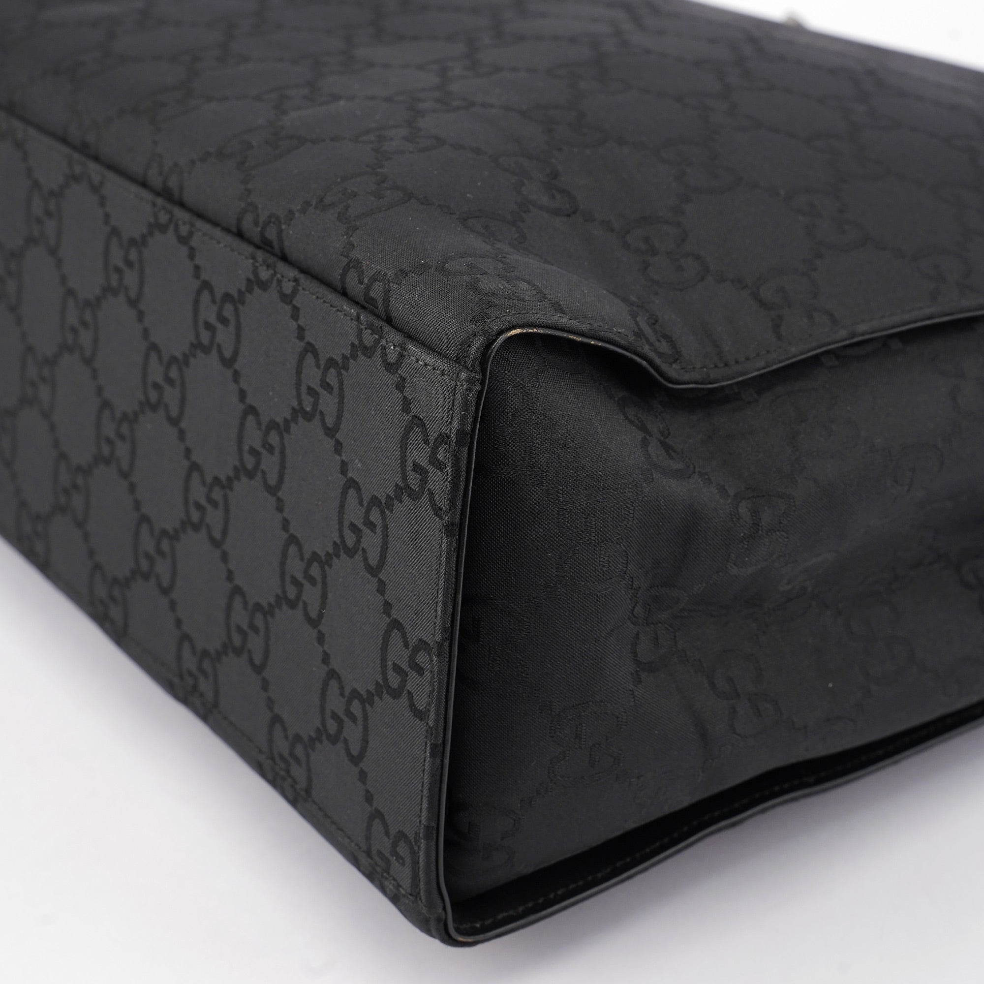 Black GG Bamboo Tote