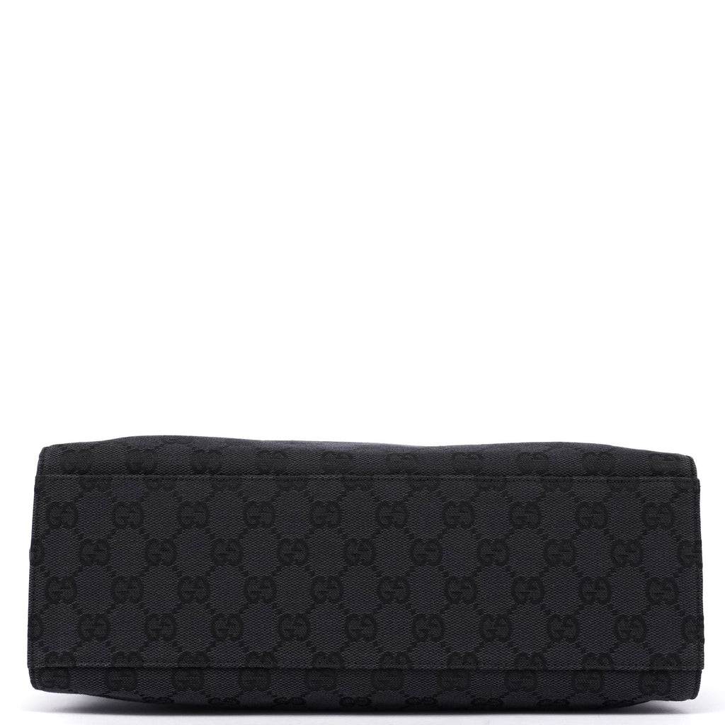 Black GG Bamboo Tote