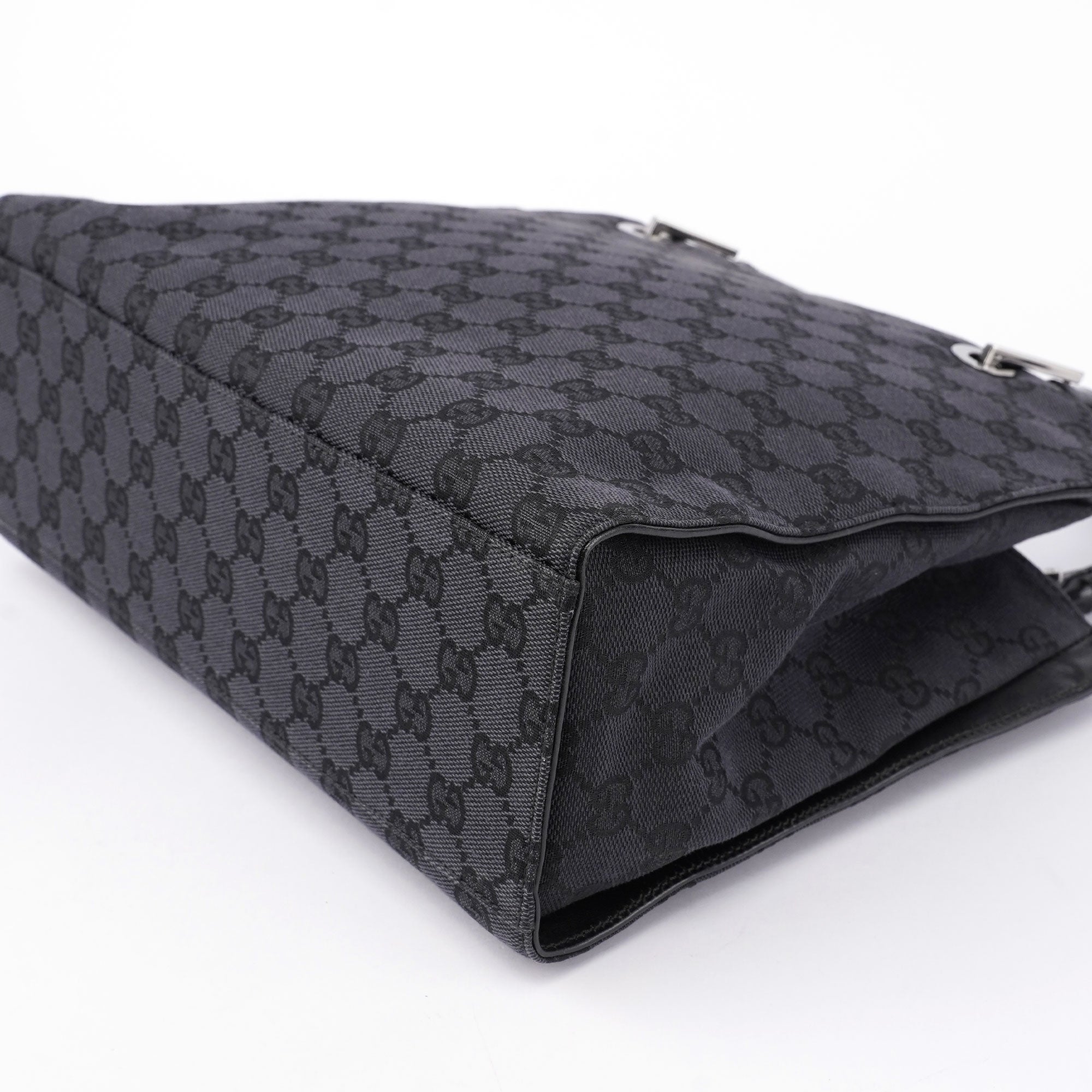 Black GG Bamboo Tote