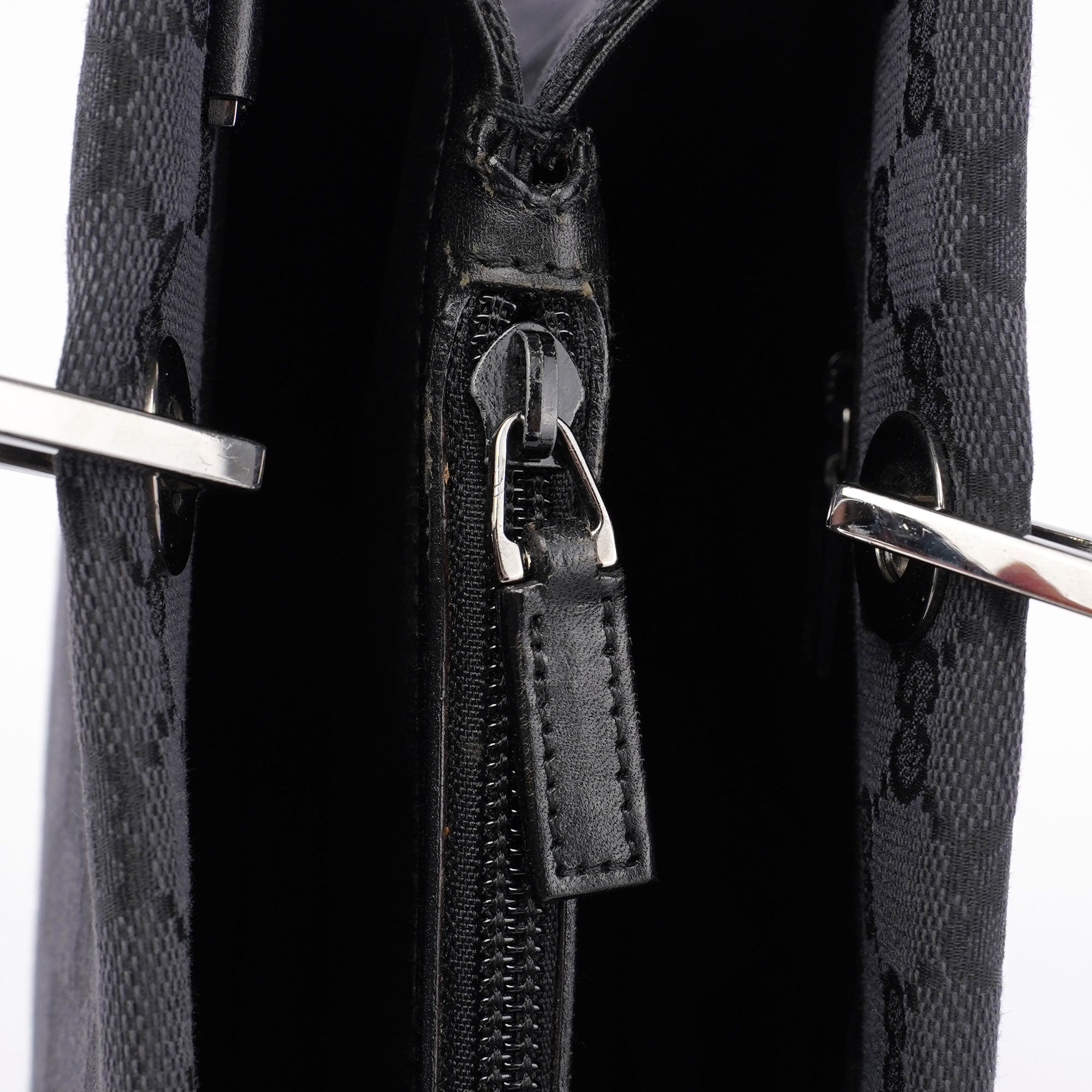 Black GG Bamboo Tote