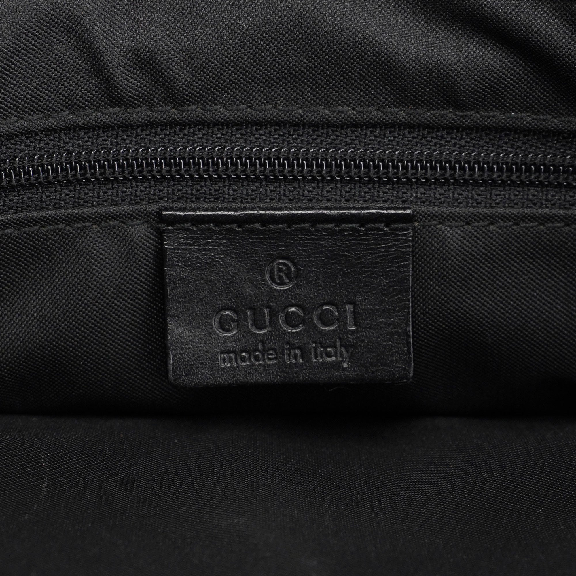 Black GG Bamboo Tote