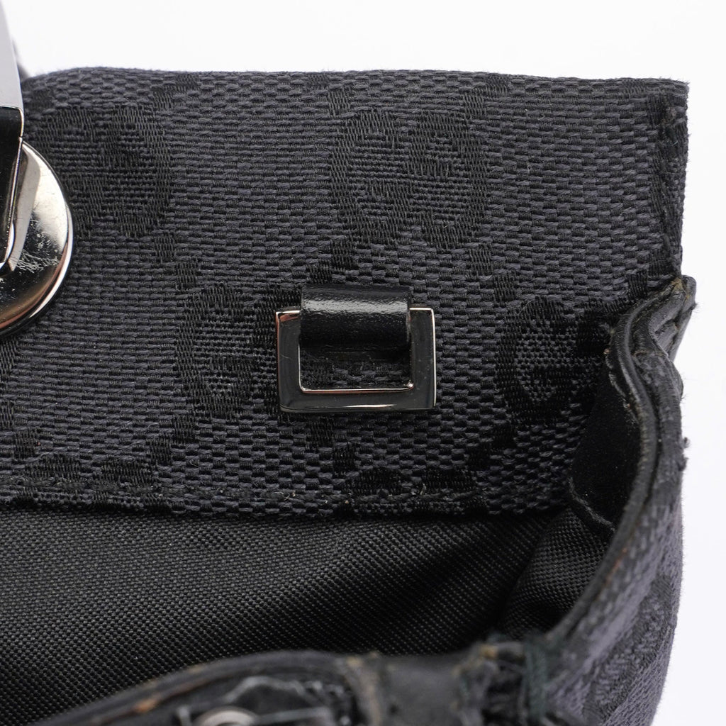Black GG Bamboo Tote