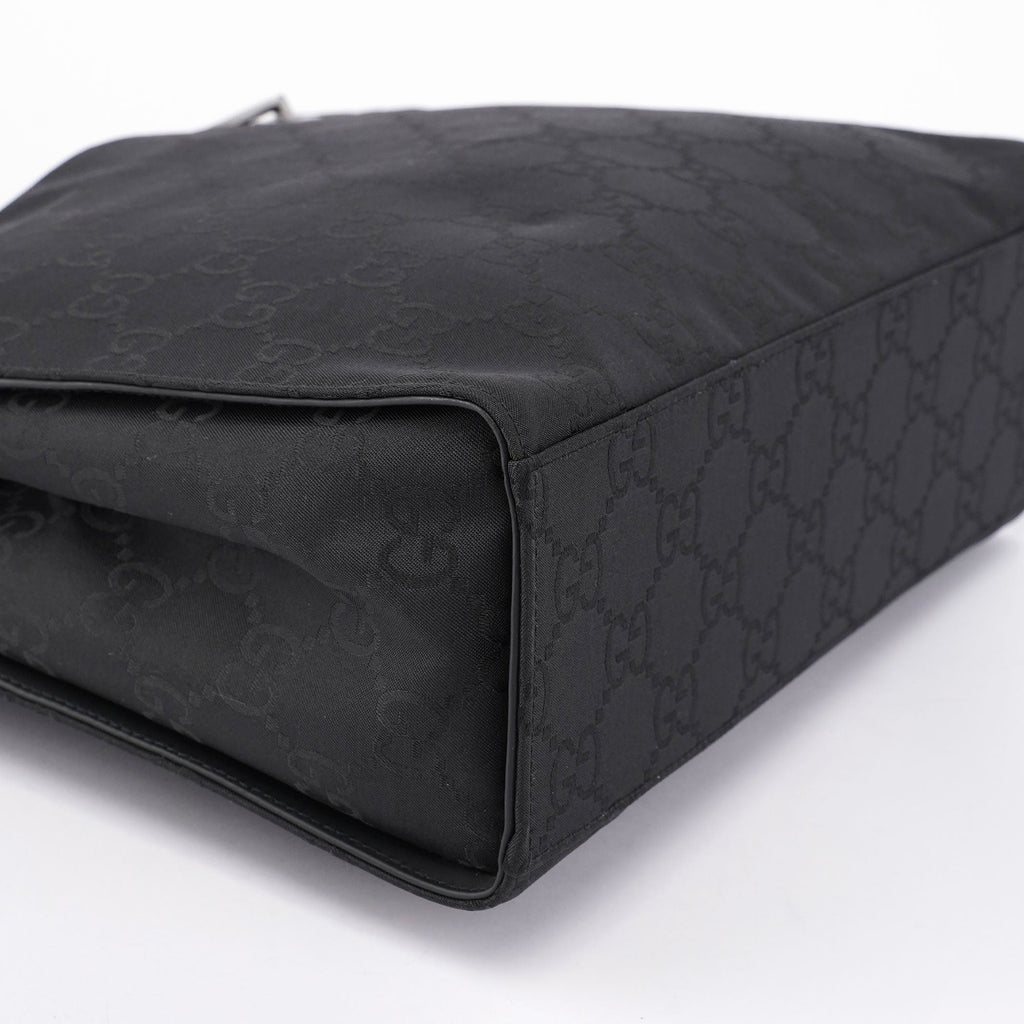 Black GG Bamboo Tote