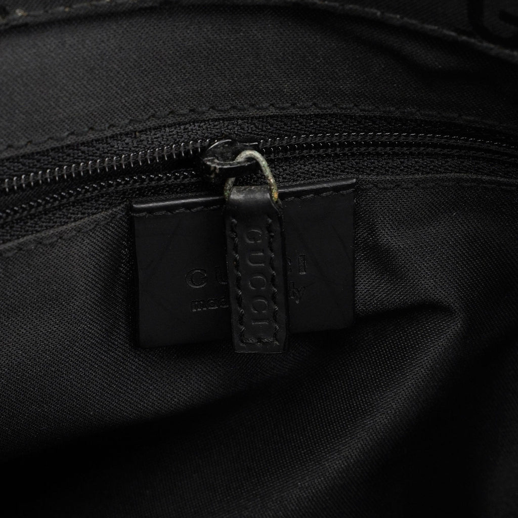 Black GG Bamboo Tote