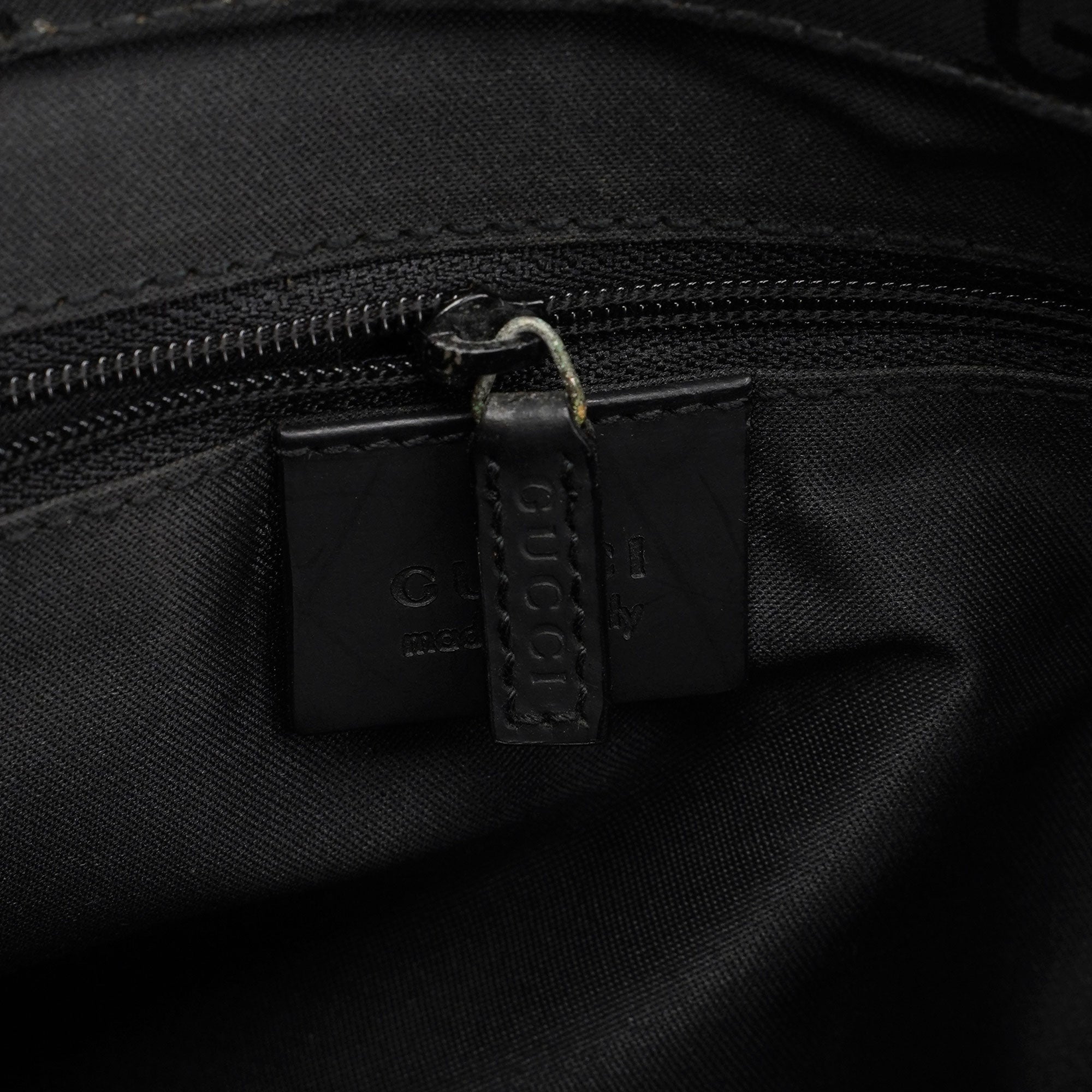 Black GG Bamboo Tote
