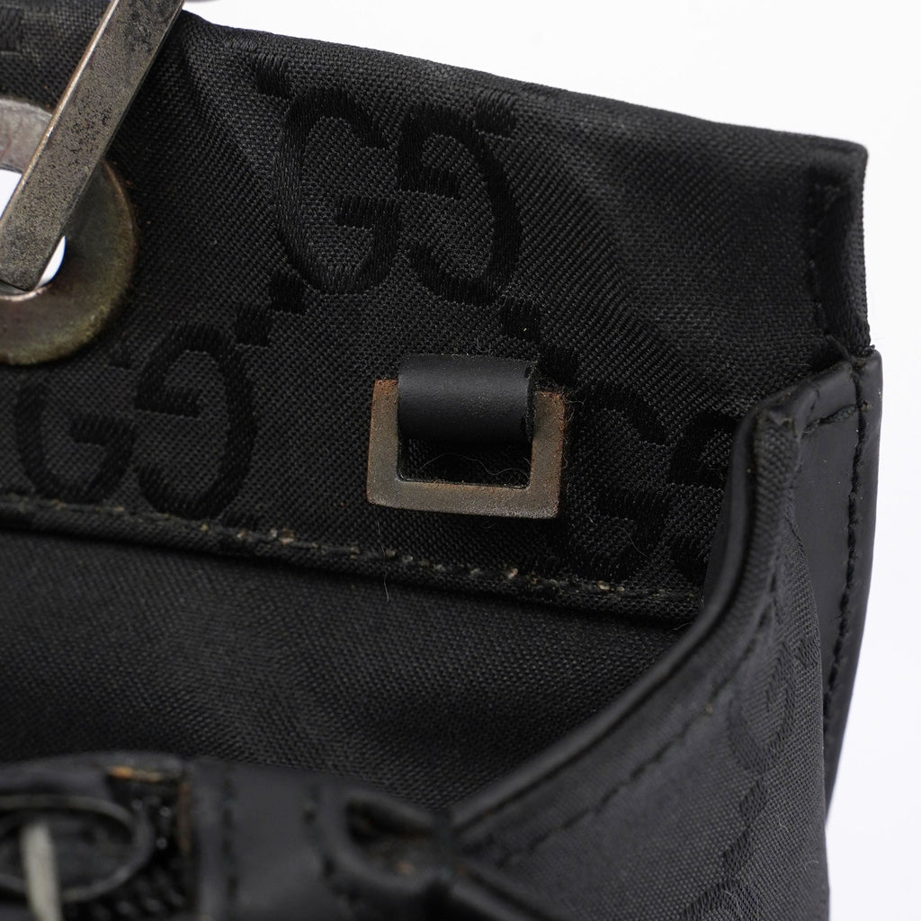 Black GG Bamboo Tote