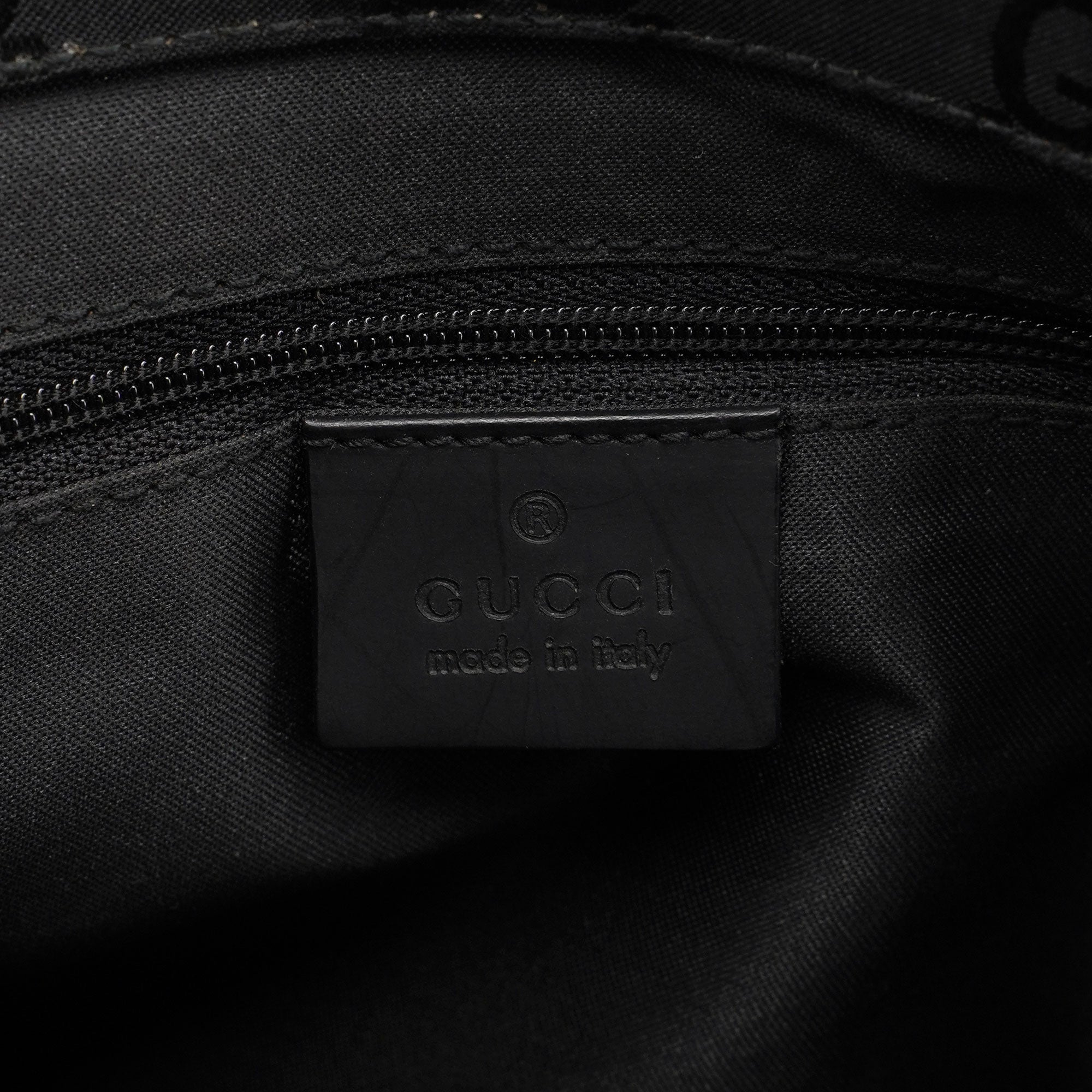 Black GG Bamboo Tote