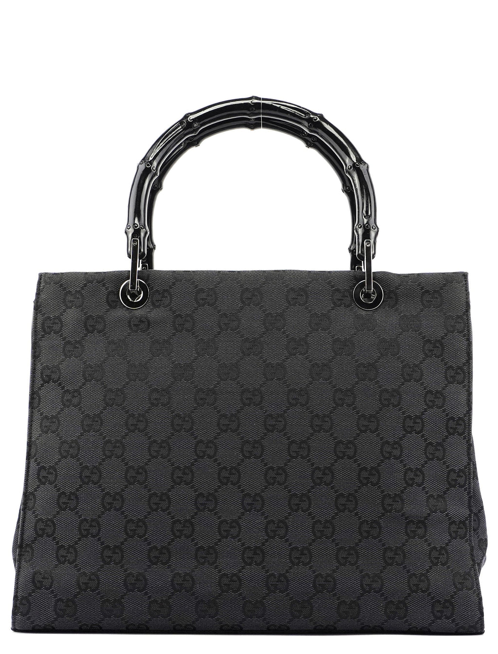 Black GG Bamboo Tote