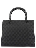 Black GG Bamboo Tote