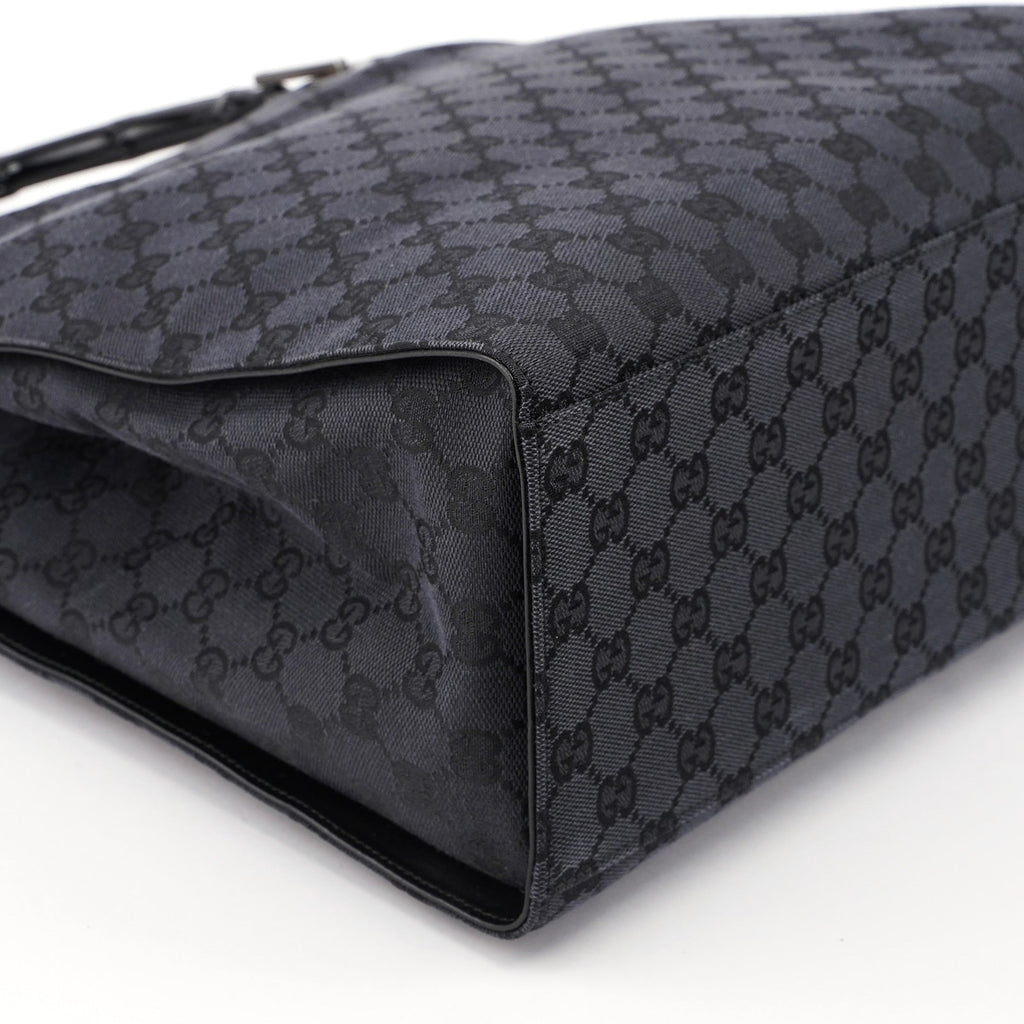 Black GG Bamboo Tote