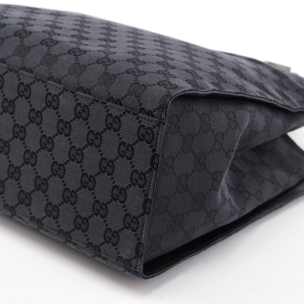 Black GG Bamboo Tote