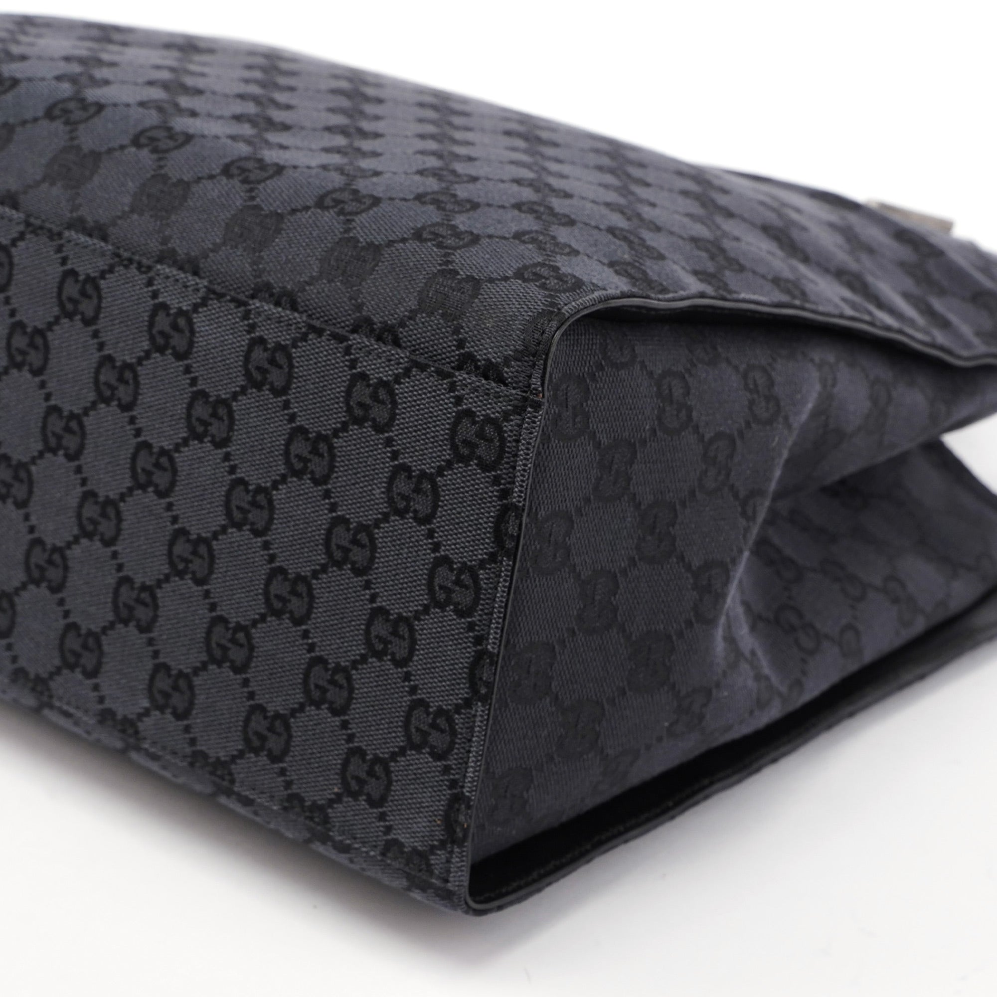 Black GG Bamboo Tote
