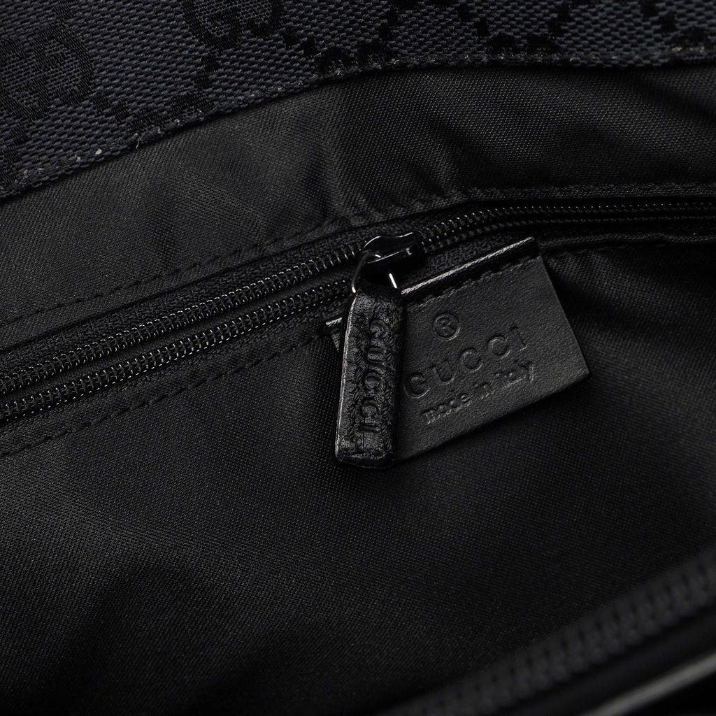 Black GG Bamboo Tote