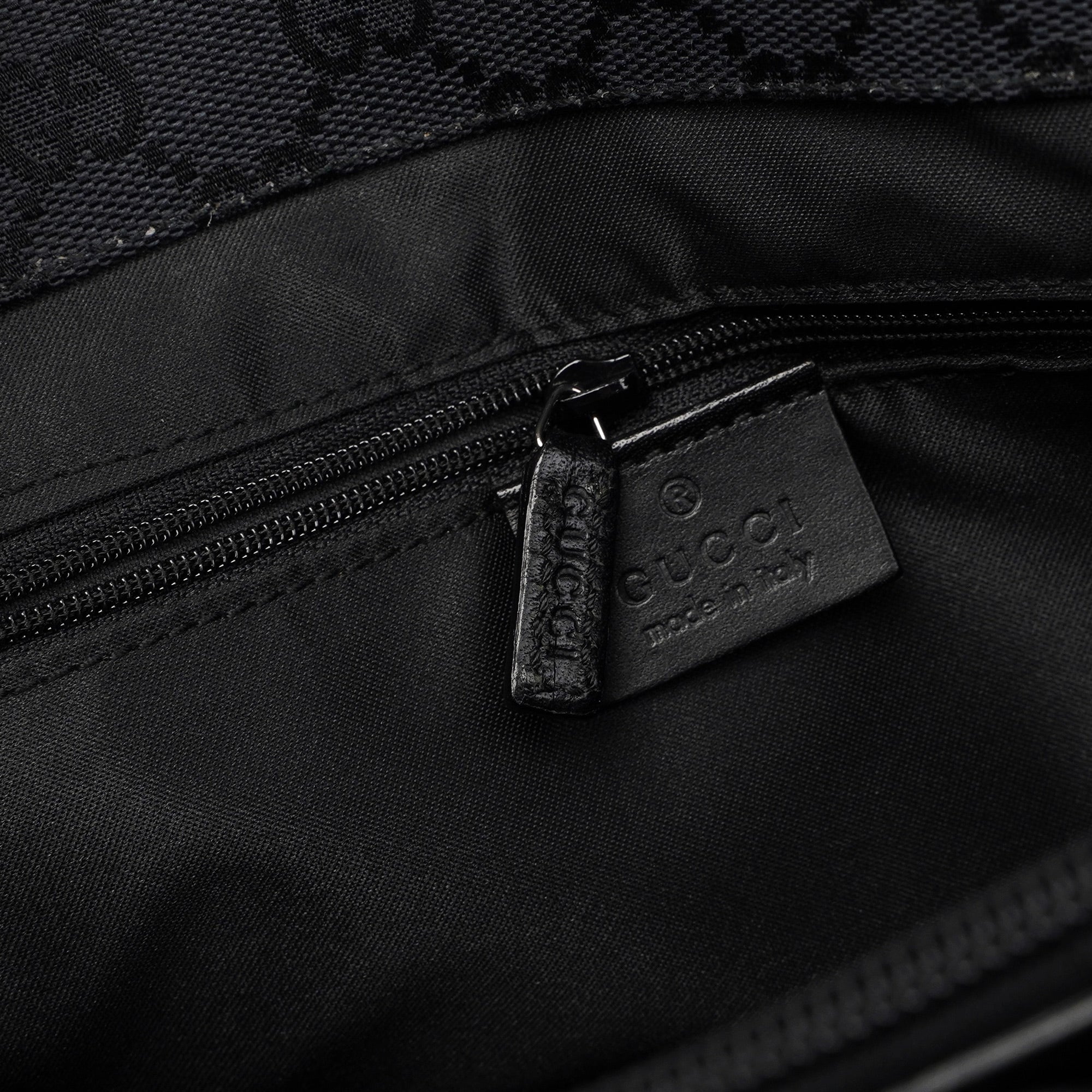 Black GG Bamboo Tote