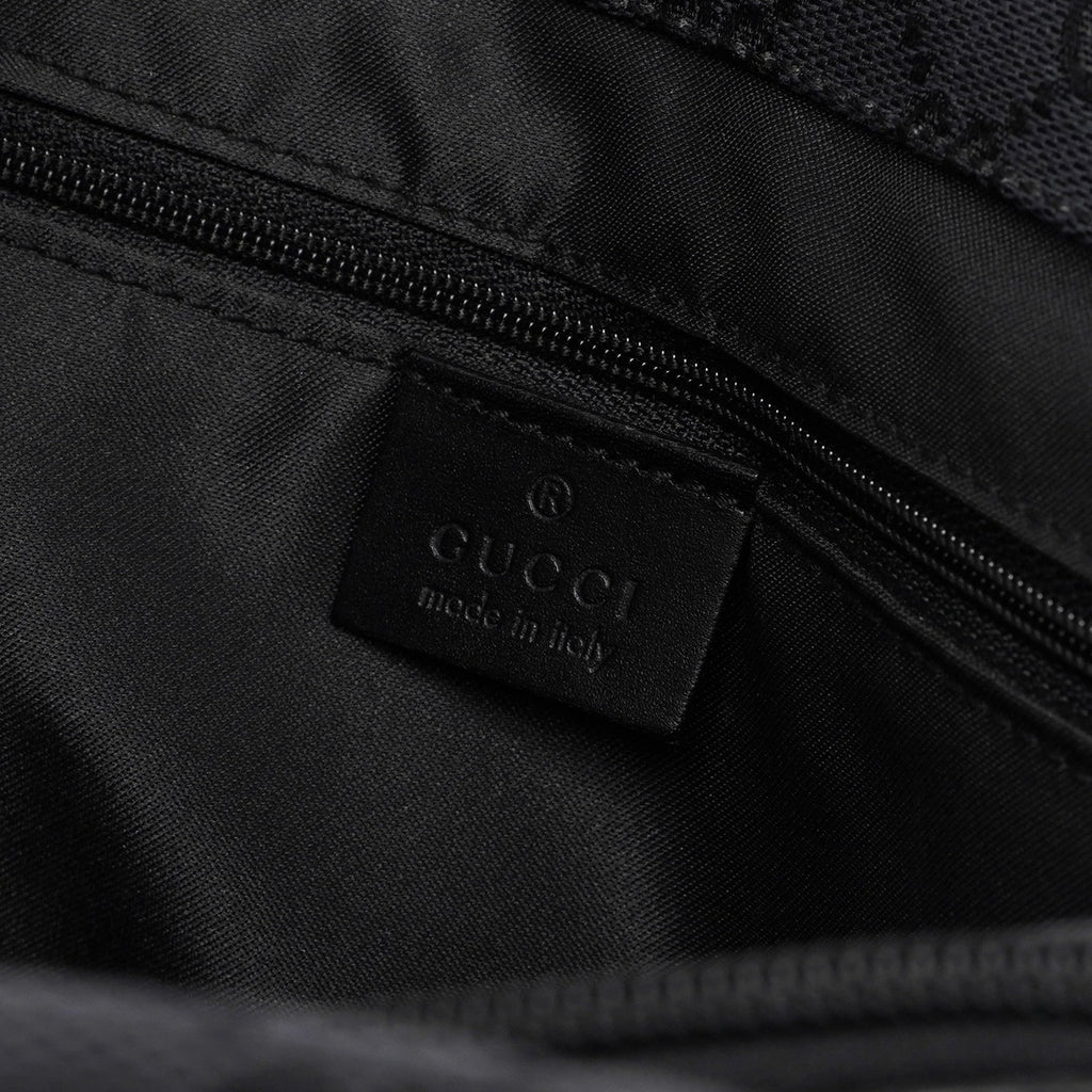 Black GG Bamboo Tote