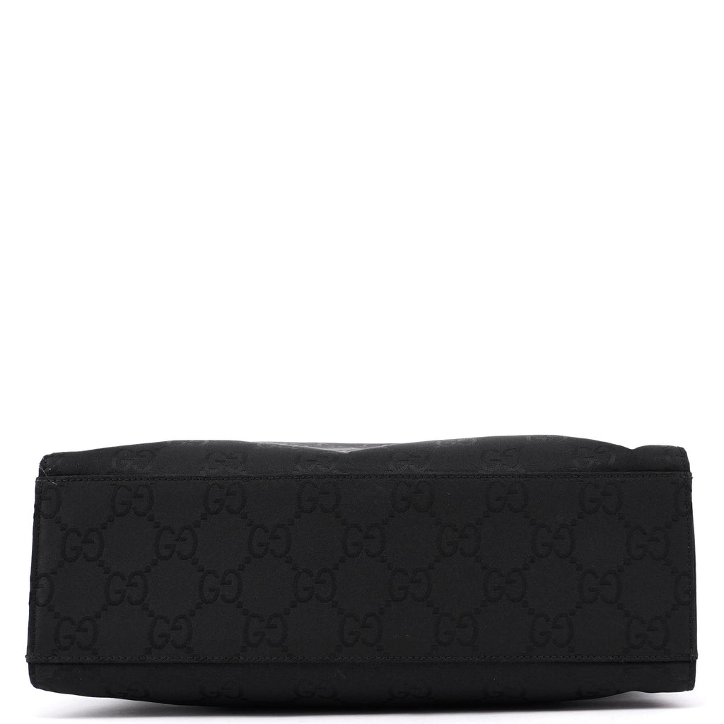 Black GG Bamboo Tote