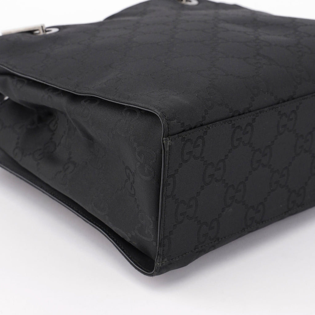Black GG Bamboo Tote