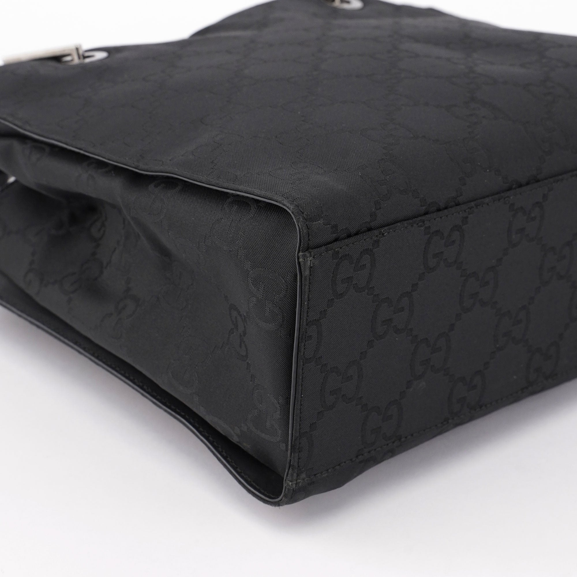 Black GG Bamboo Tote