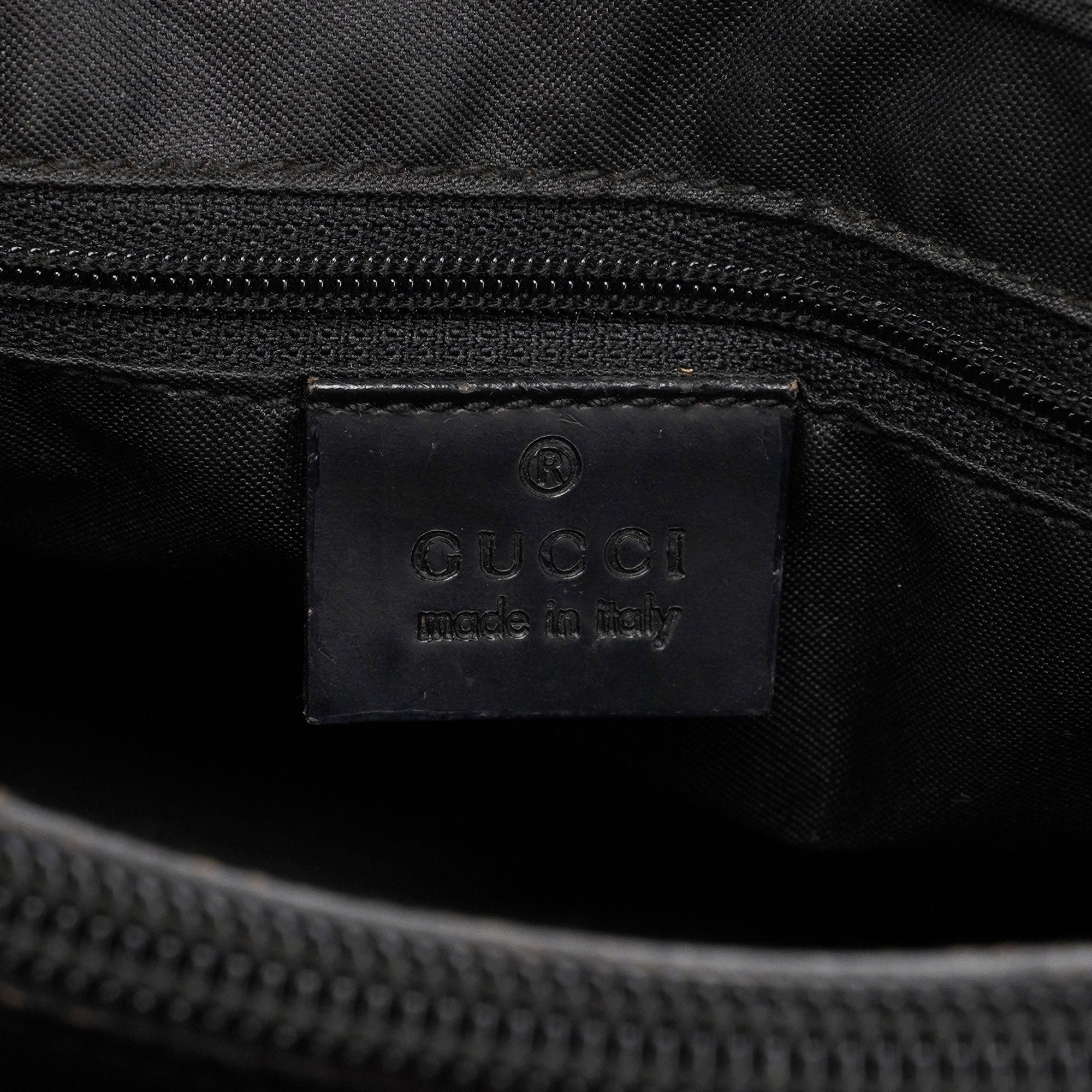 Black GG Bamboo Tote