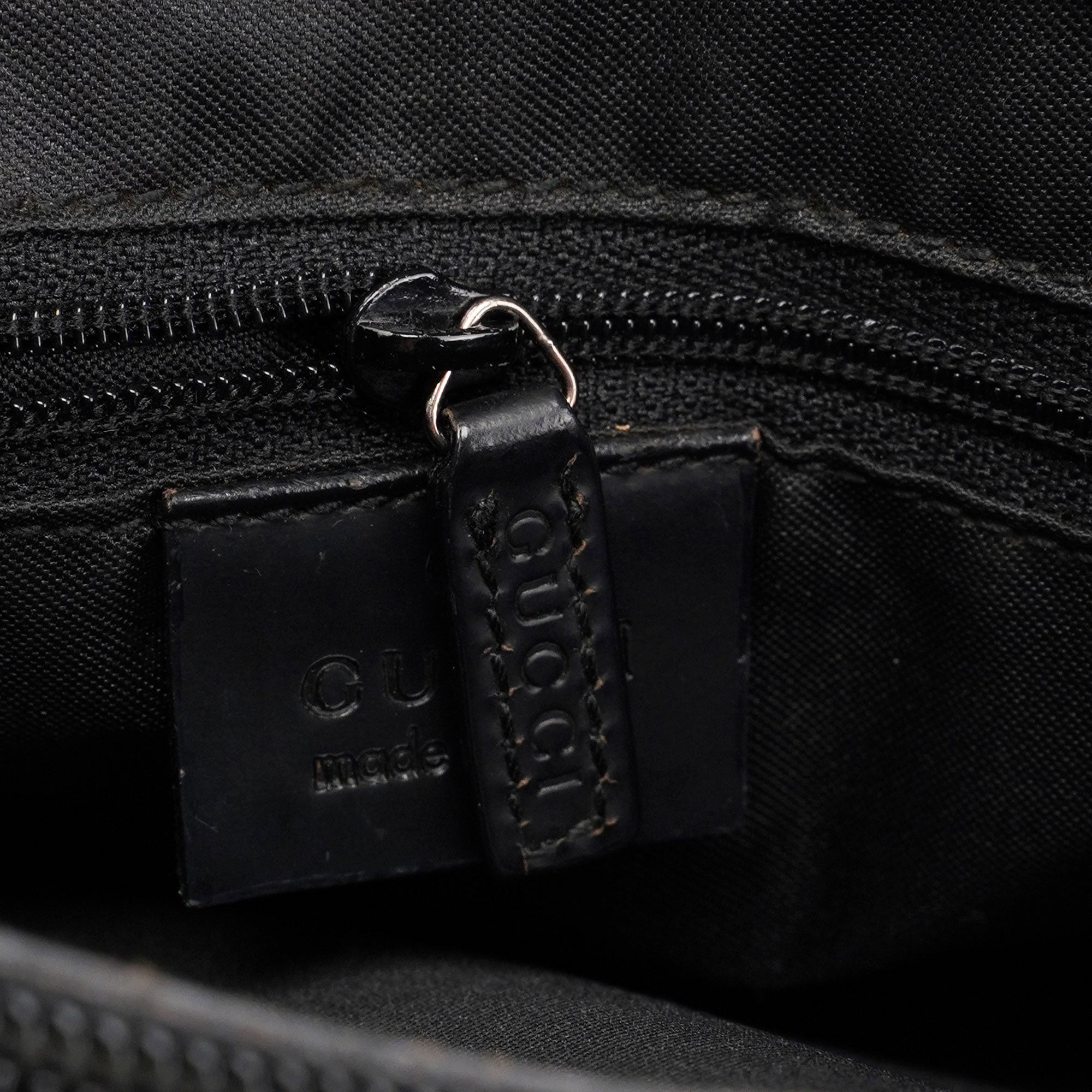 Black GG Bamboo Tote