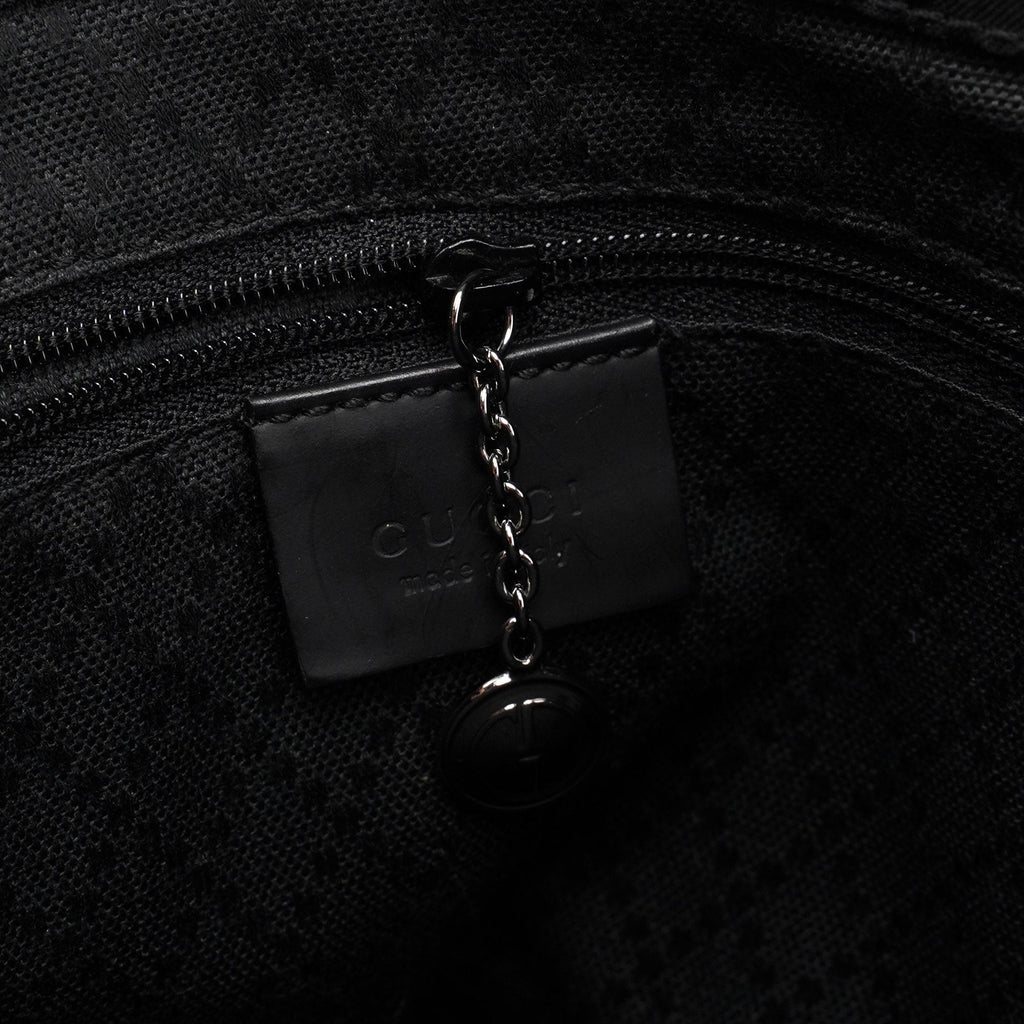 Black GG Bamboo Tote