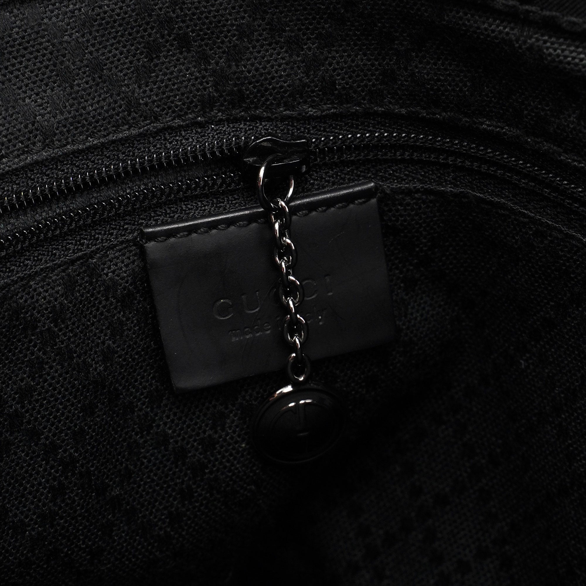 Black GG Bamboo Tote