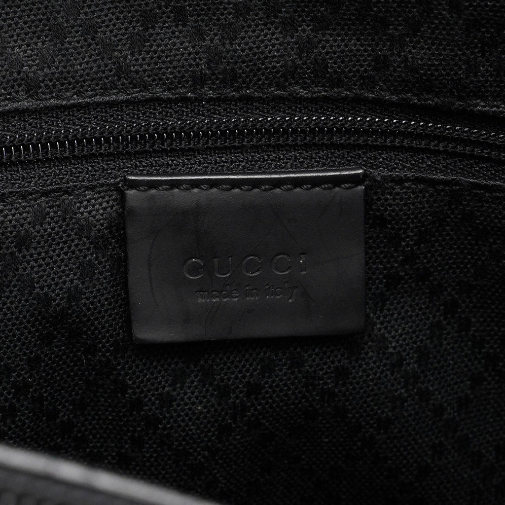 Black GG Bamboo Tote