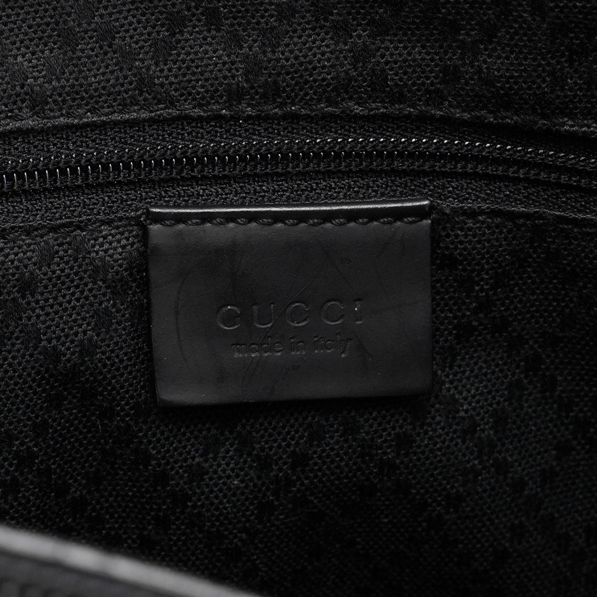 Black GG Bamboo Tote