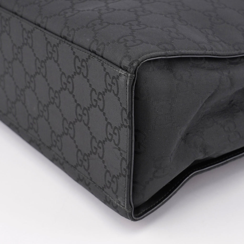 Black GG Bamboo Tote