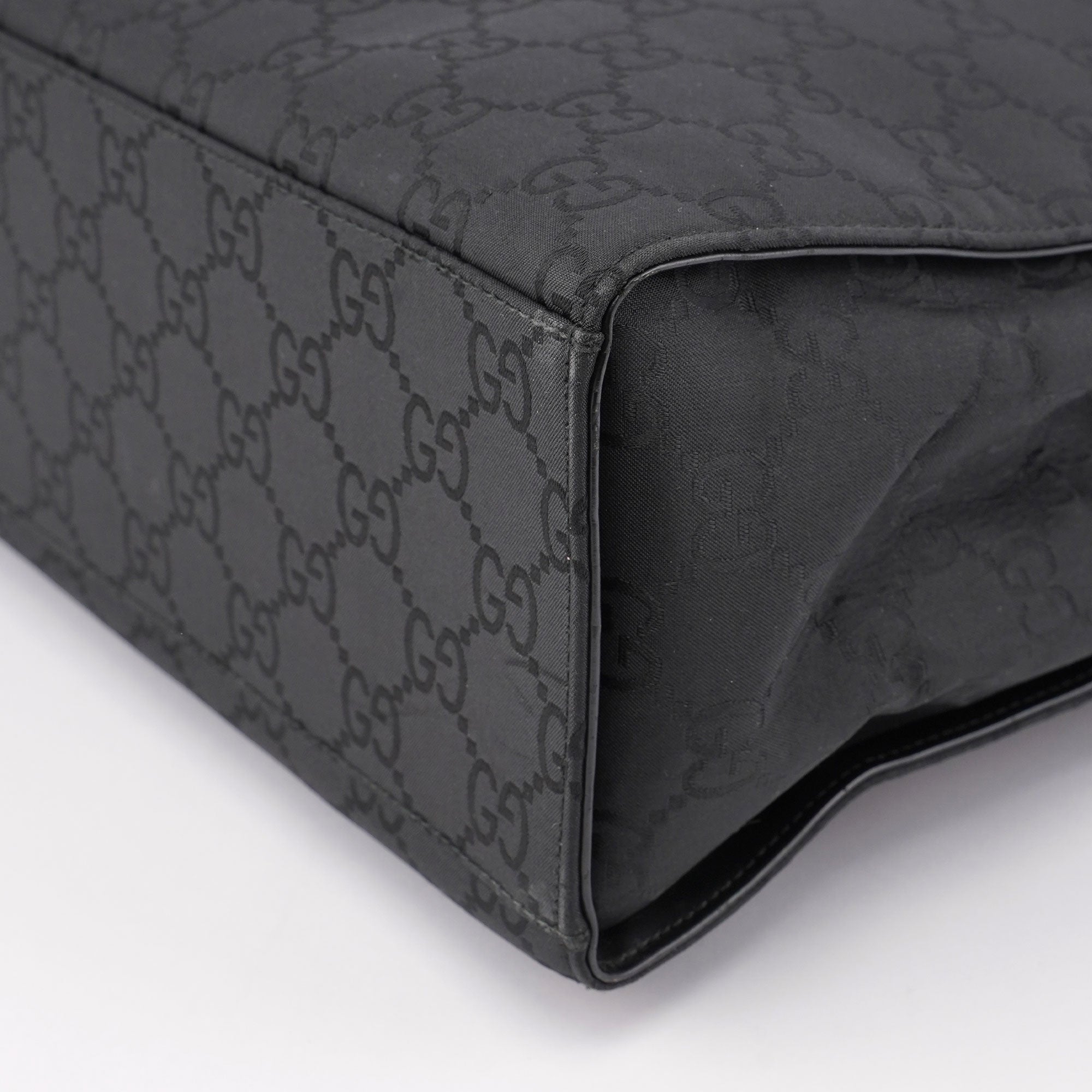 Black GG Bamboo Tote
