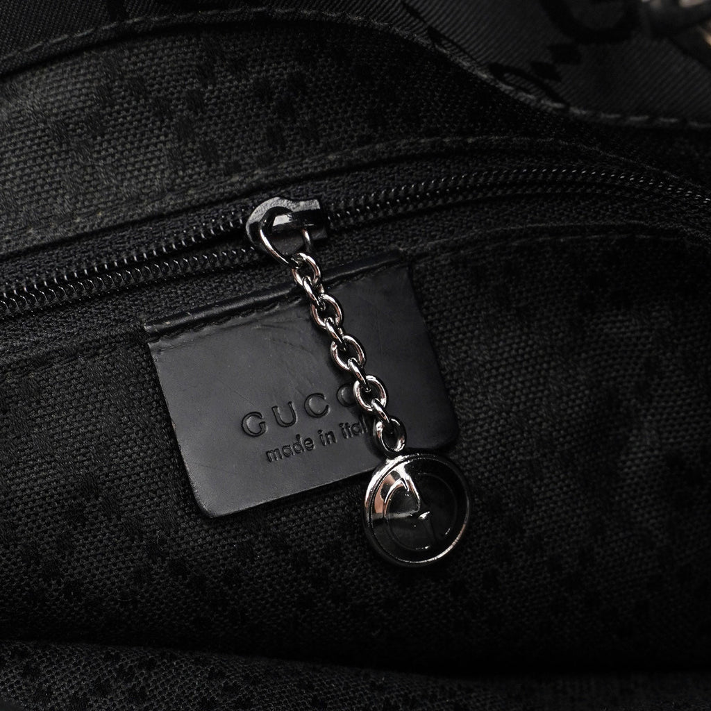 Black GG Bamboo Tote