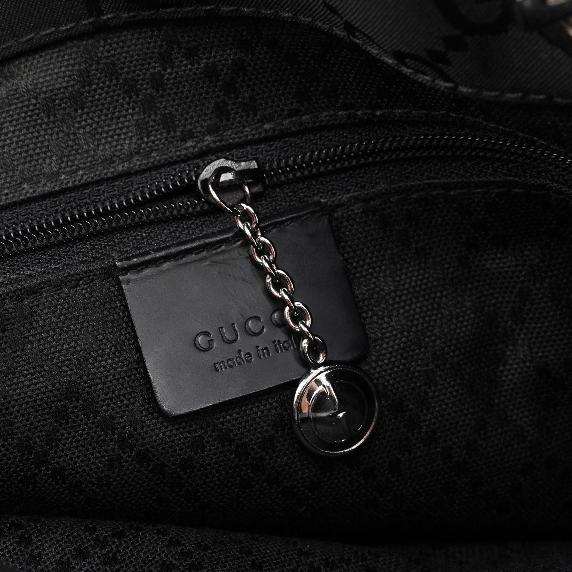 Black GG Bamboo Tote