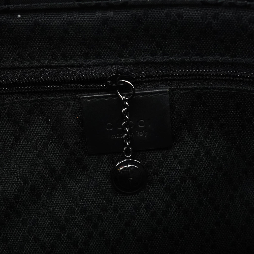 Black GG Bamboo Tote Bag