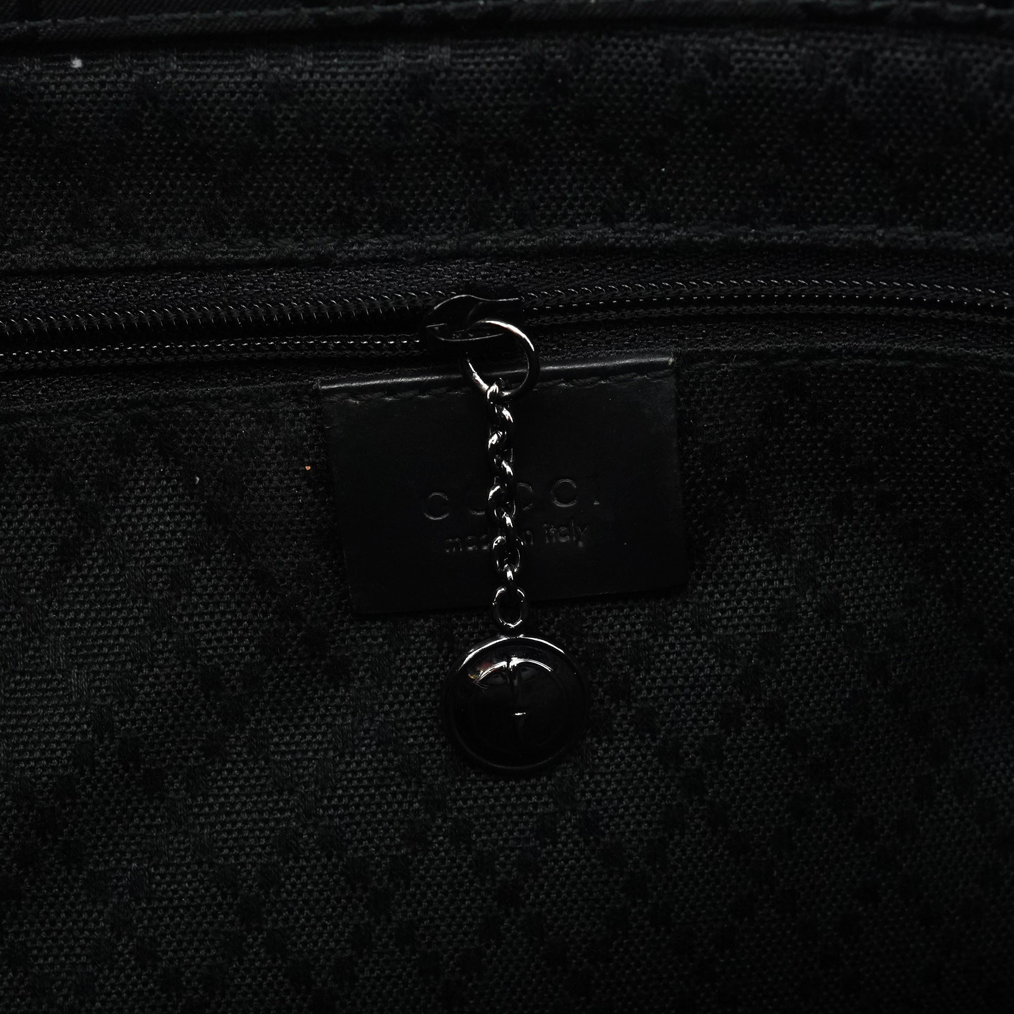 Black GG Bamboo Tote Bag