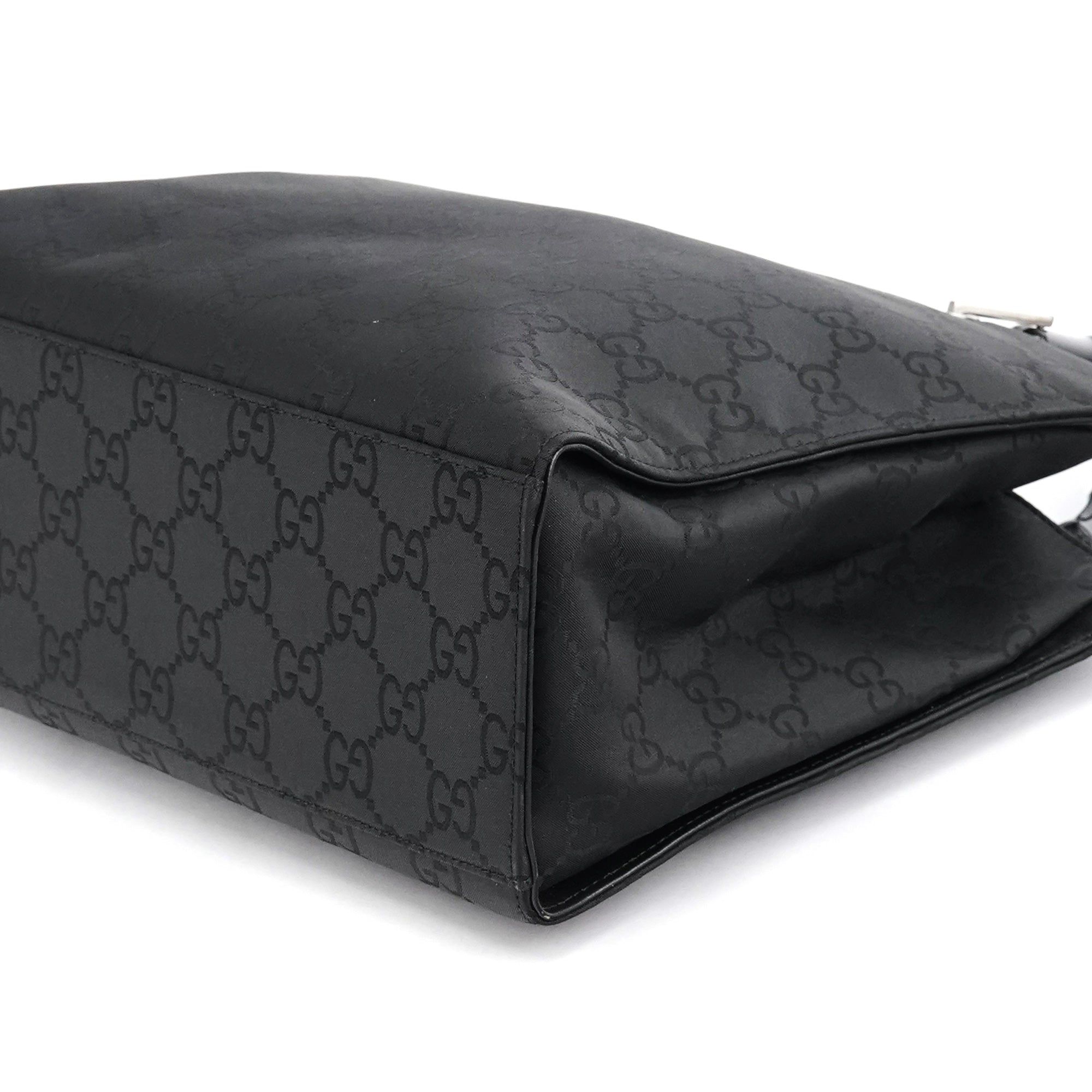 Black GG Bamboo Tote Bag