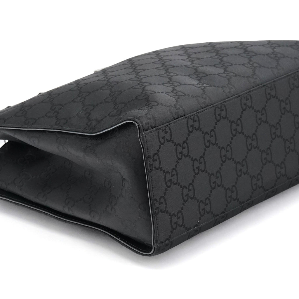 Black GG Bamboo Tote Bag