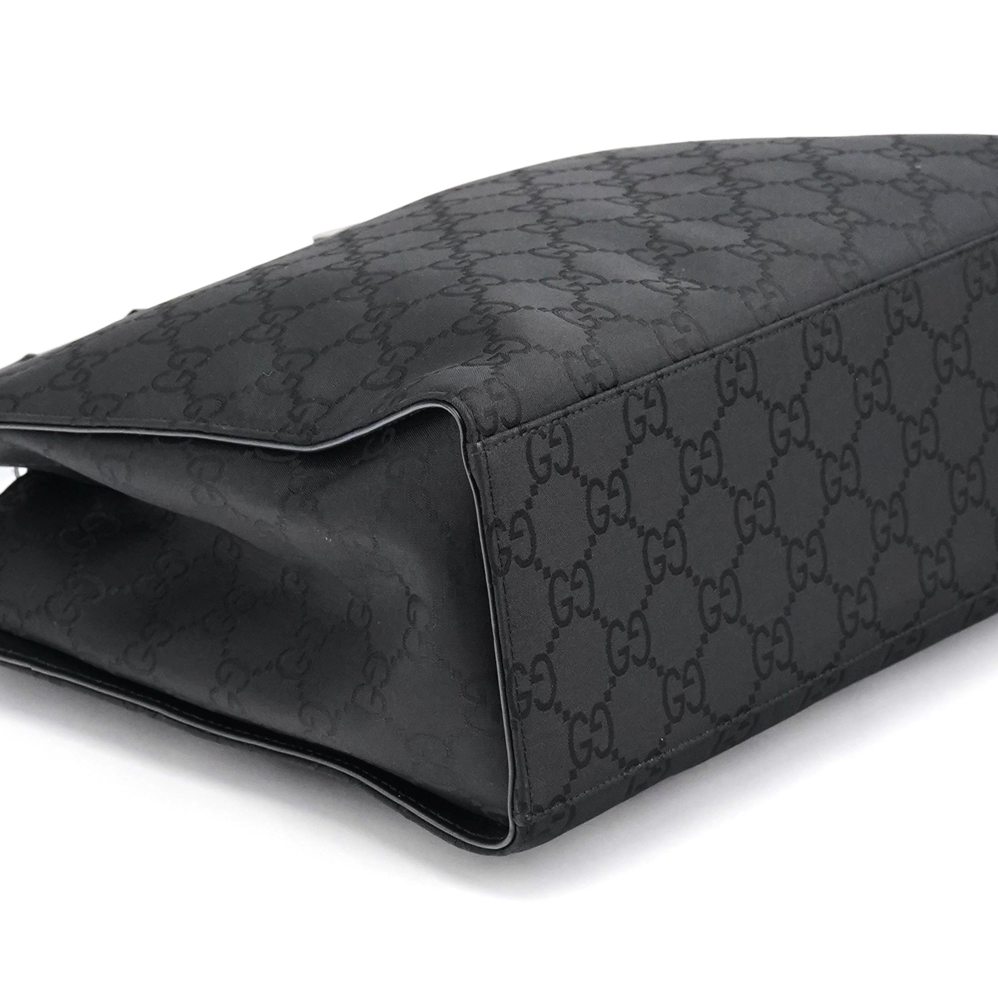 Black GG Bamboo Tote Bag