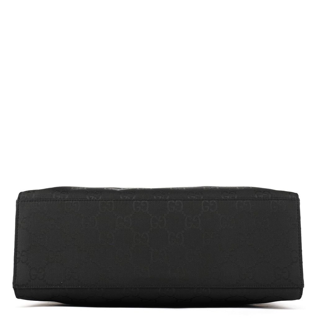Black GG Bamboo Tote Bag
