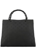 Black GG Bamboo Tote Bag