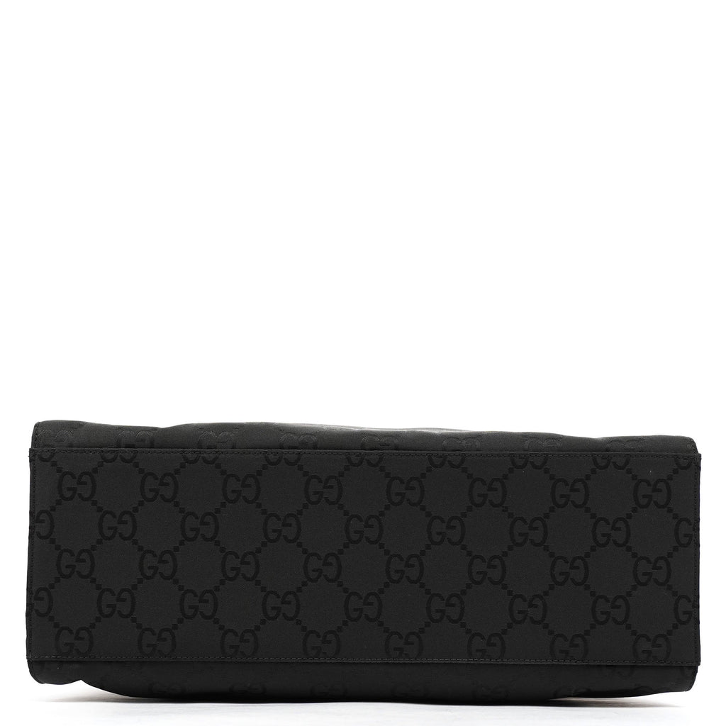 Black GG Bamboo Tote Bag