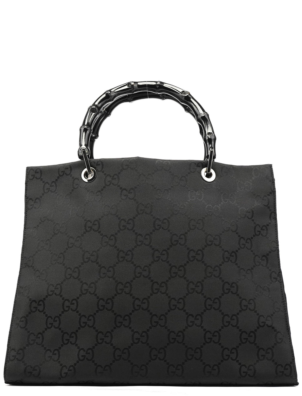 Black GG Bamboo Tote Bag