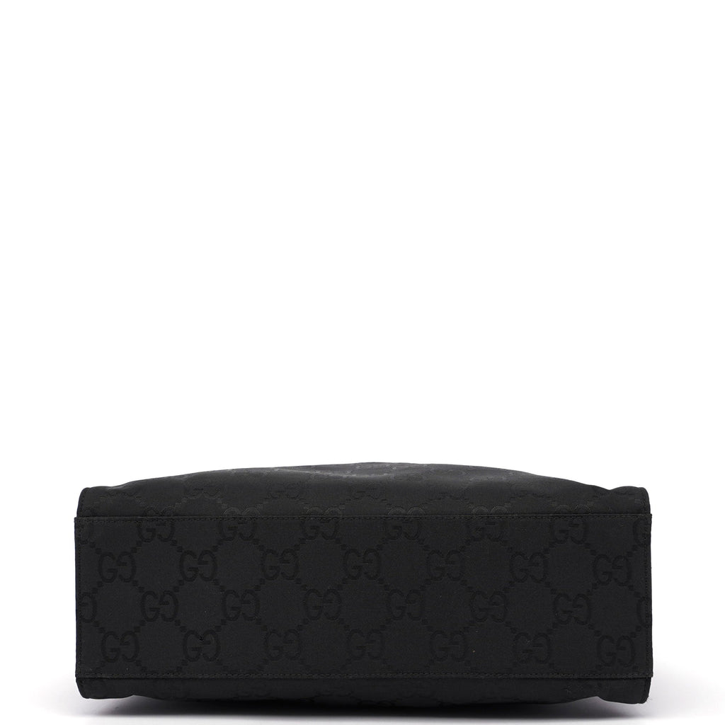 Black GG Bamboo Tote Bag