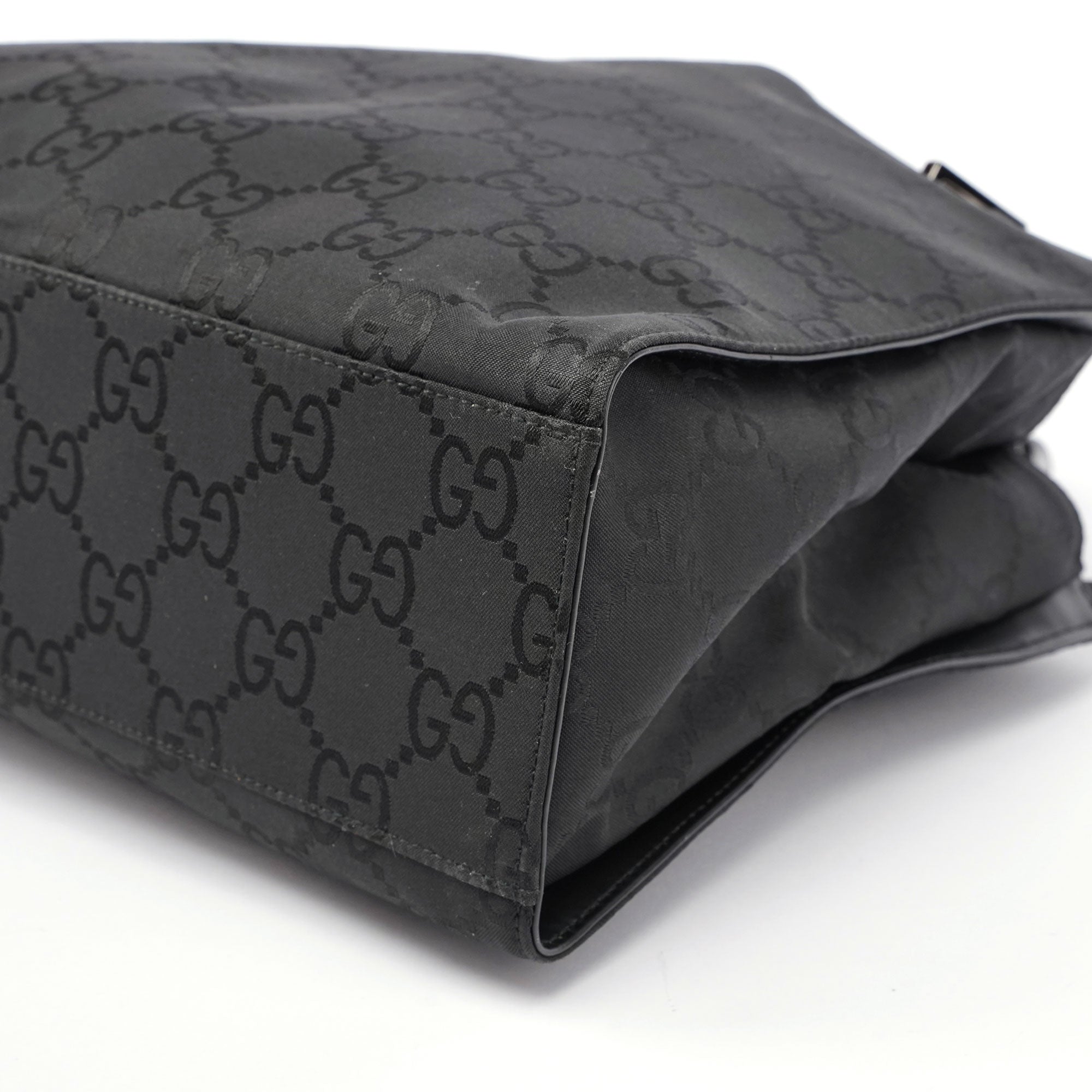 Black GG Bamboo Tote Bag