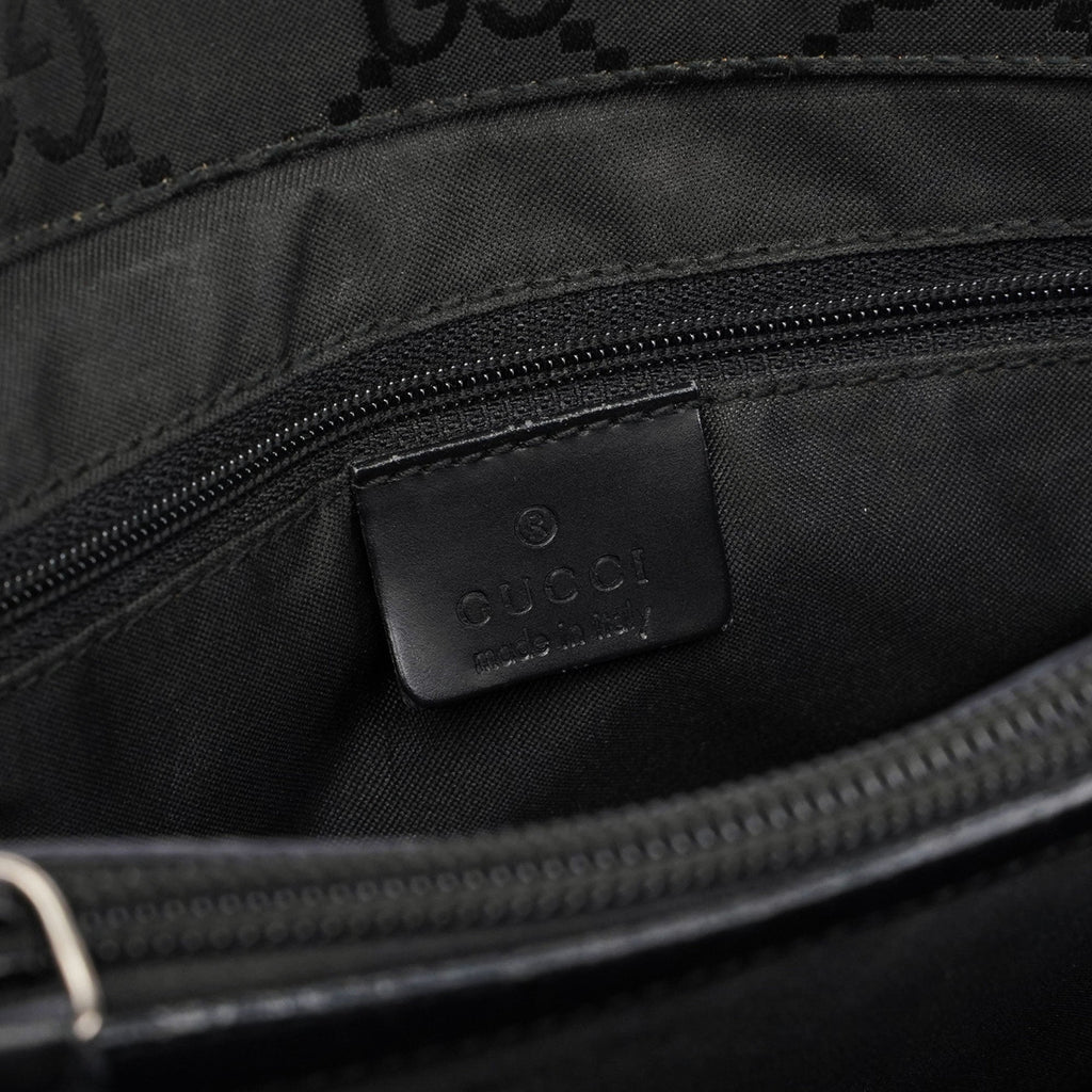 Black GG Bamboo Tote Bag