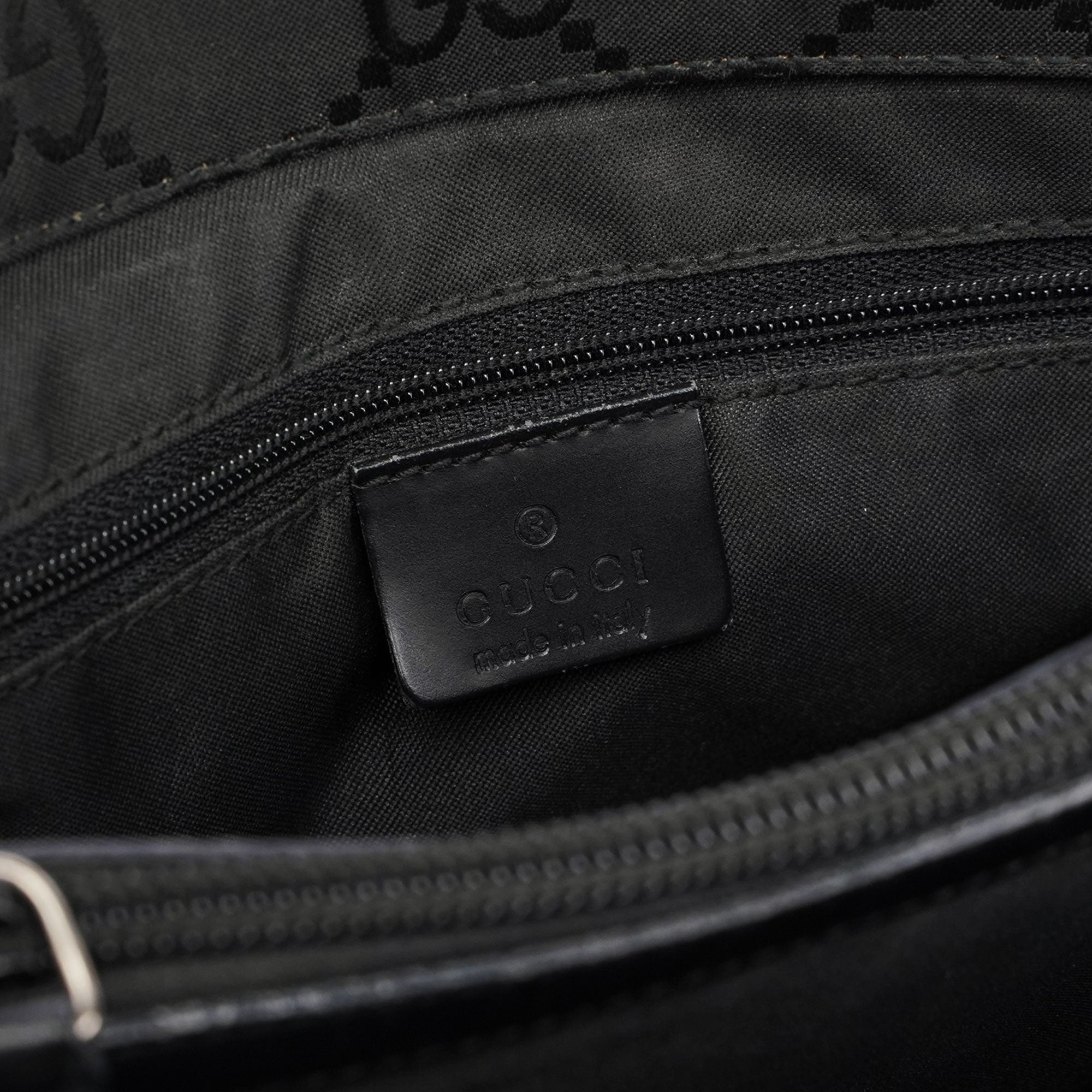 Black GG Bamboo Tote Bag