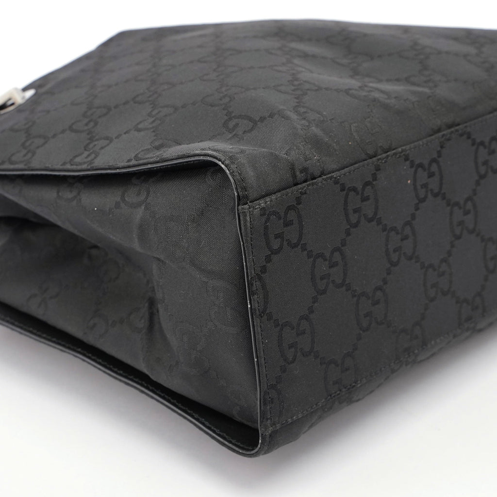 Black GG Bamboo Tote Bag