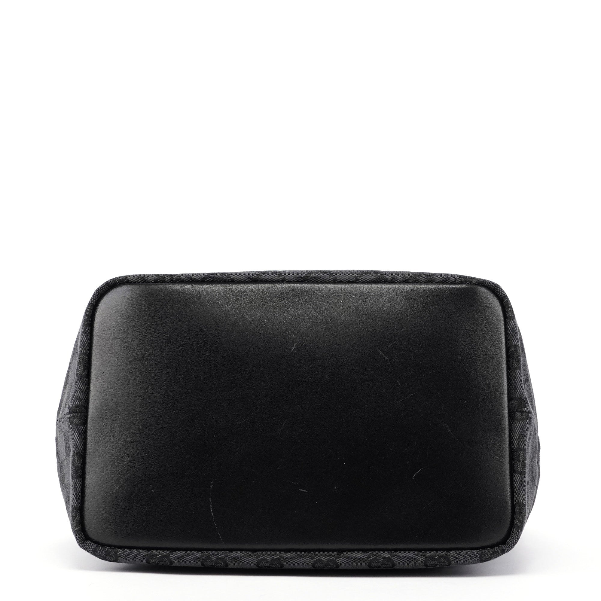 Black GG Canvas Bamboo Shoulder Bag