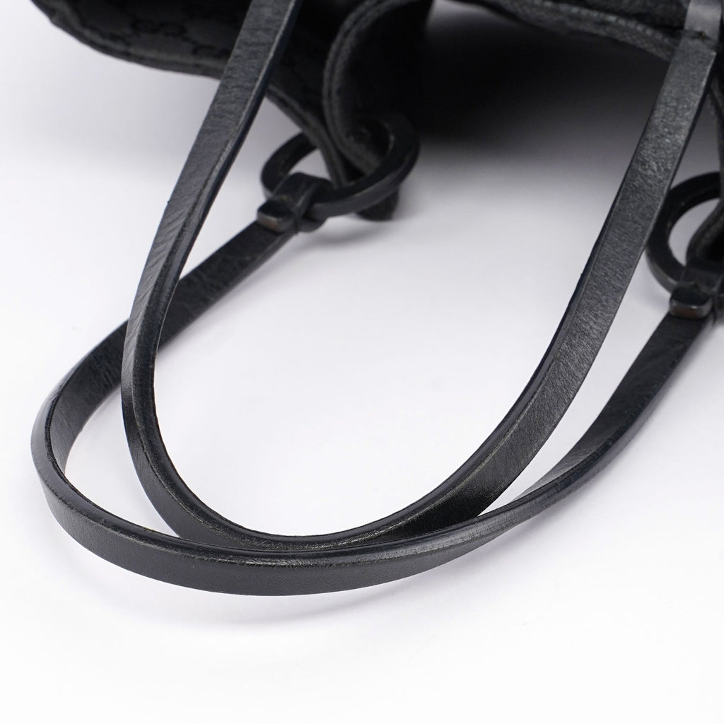 Black GG Canvas Calfskin Tote