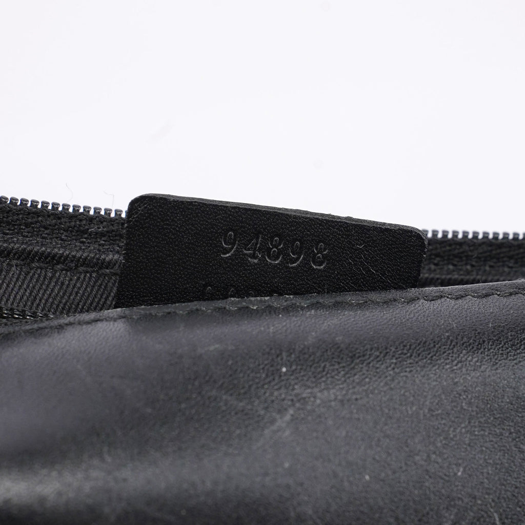 Black GG Canvas Calfskin Tote